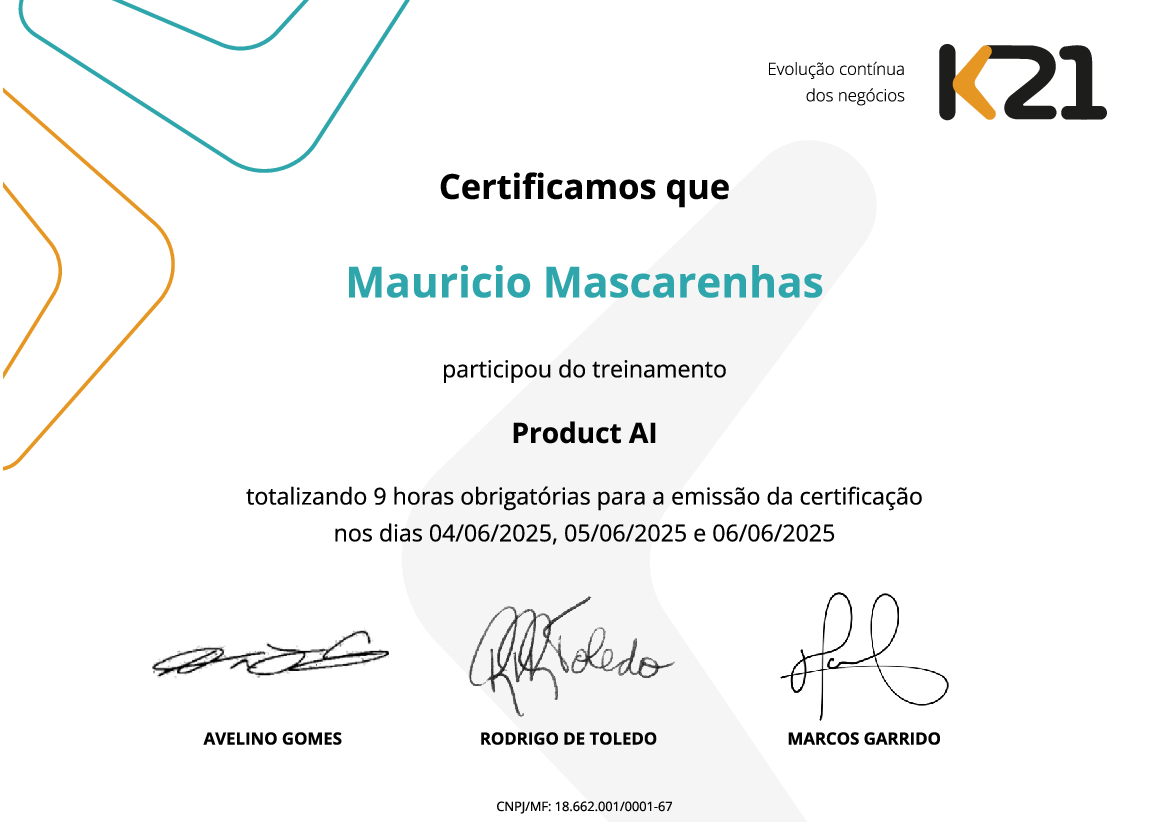 Certificado K21